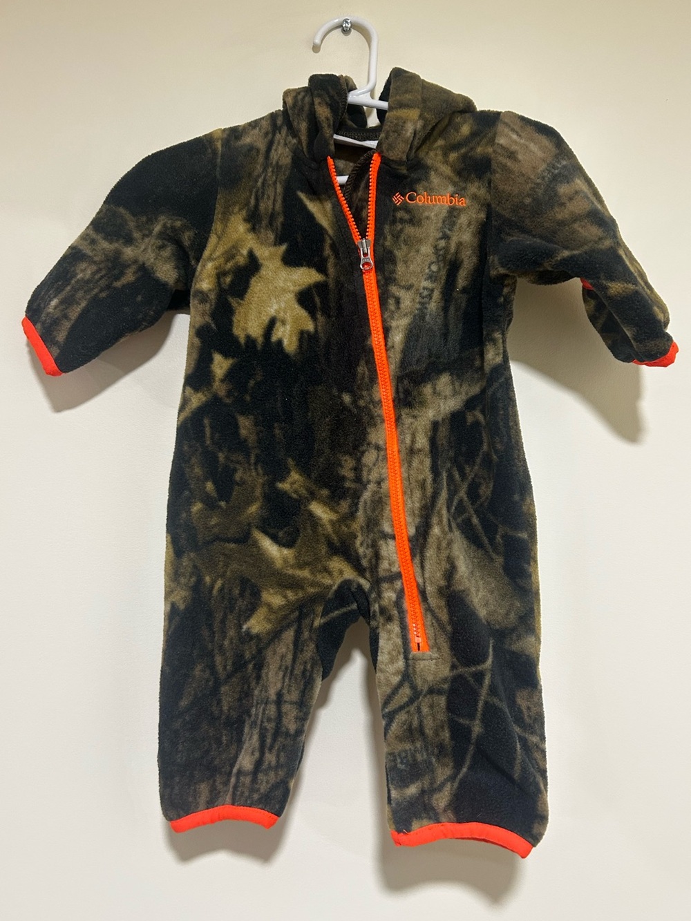 Columbia Baby Snowtop II Fleece Camo Bunting Hooded Suit Size 0-3 Months